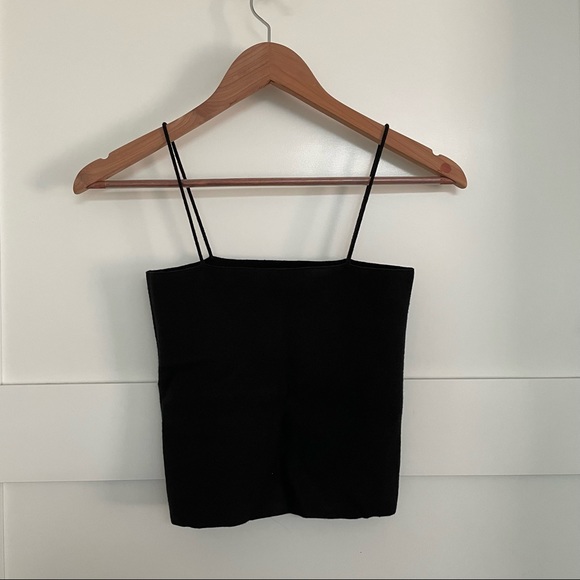 Simons - Icône exclusive - Brushed knit tube top in black - Picture 2 of 6